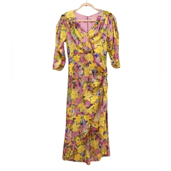 REVOLVE - For Love And Lemons Cassia Midi Dress Adjustable  Slit Size Large - Picture 6 of 14